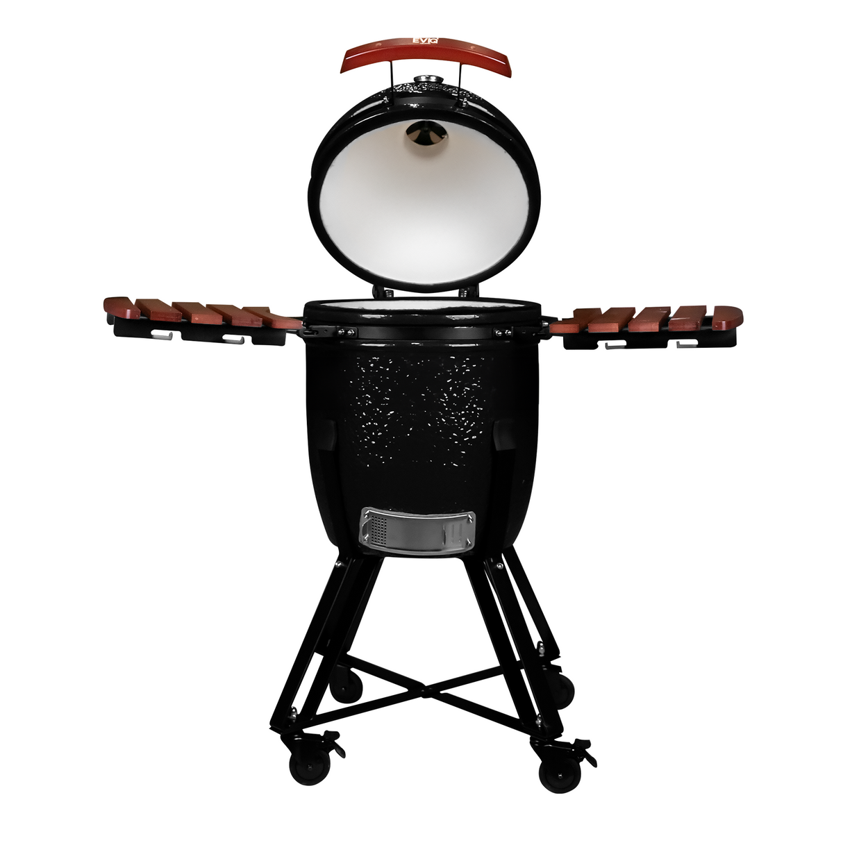 Barbecue au charbon de bois EVIQ BBQ Kamado 21" Grillmaster en céramique noire