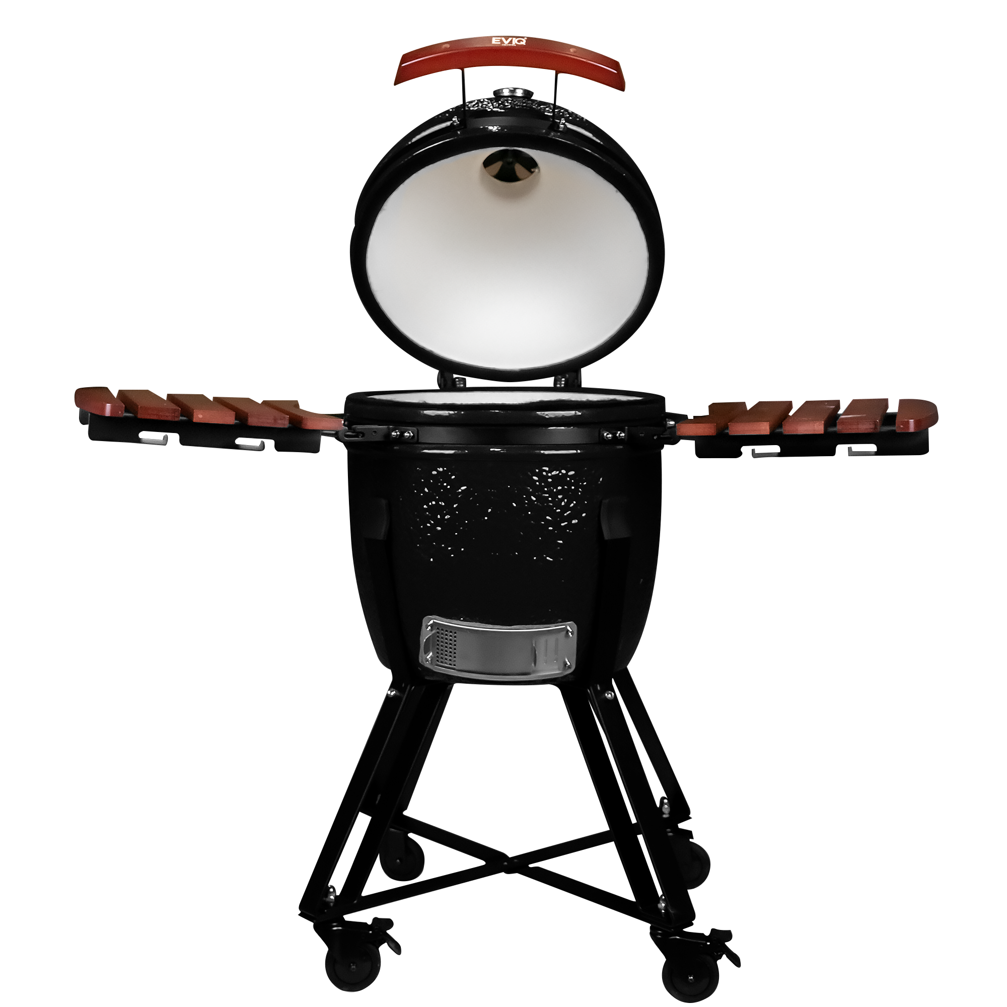 Barbecue au charbon de bois EVIQ BBQ Kamado 18" Grillmaster en céramique noire