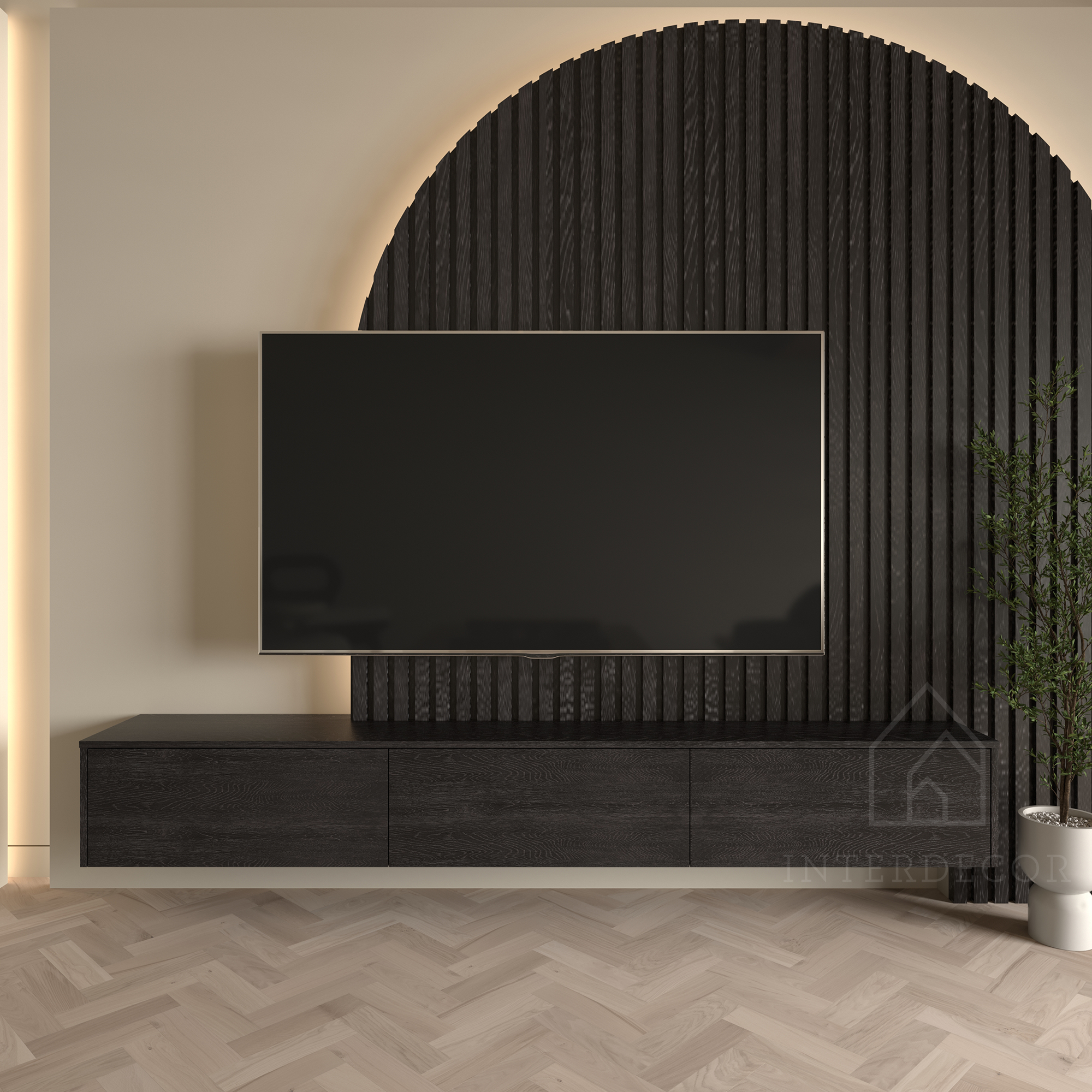 Elegance Collection TV meubel Madera Zwevend Zwart