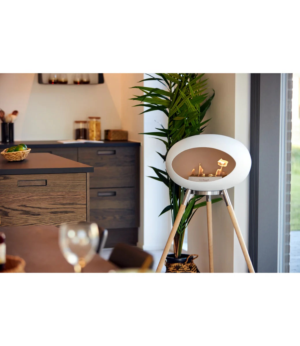 Le feu Bio ethanol haard - White Ground Wood High