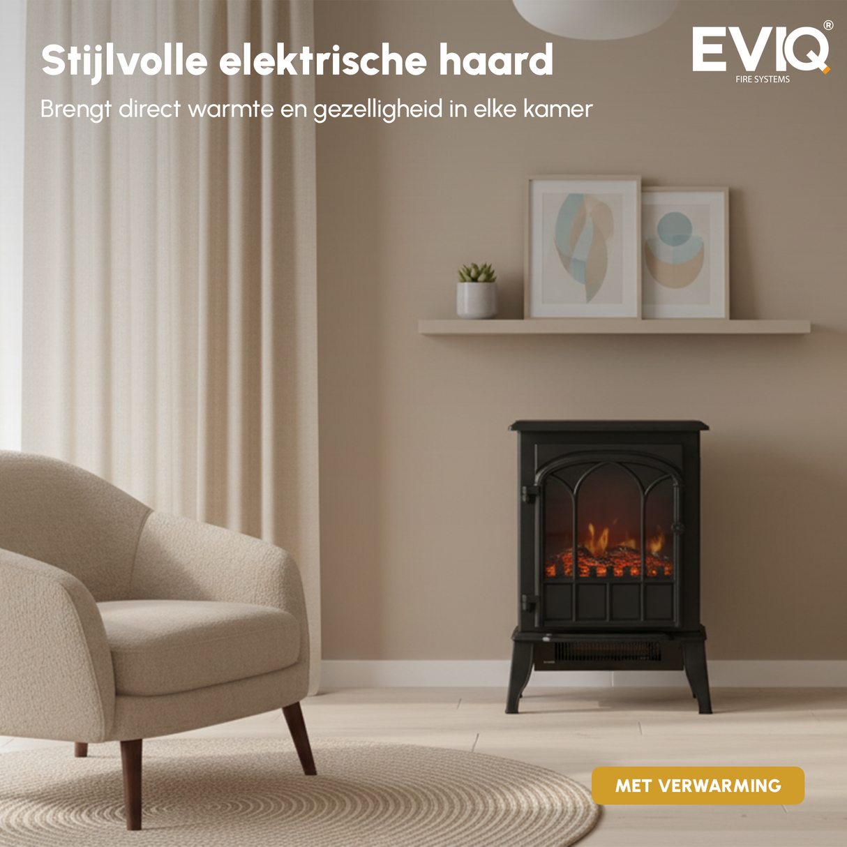 EVIQ Elektrische Sfeerhaard Vancouver - Vrijstaand