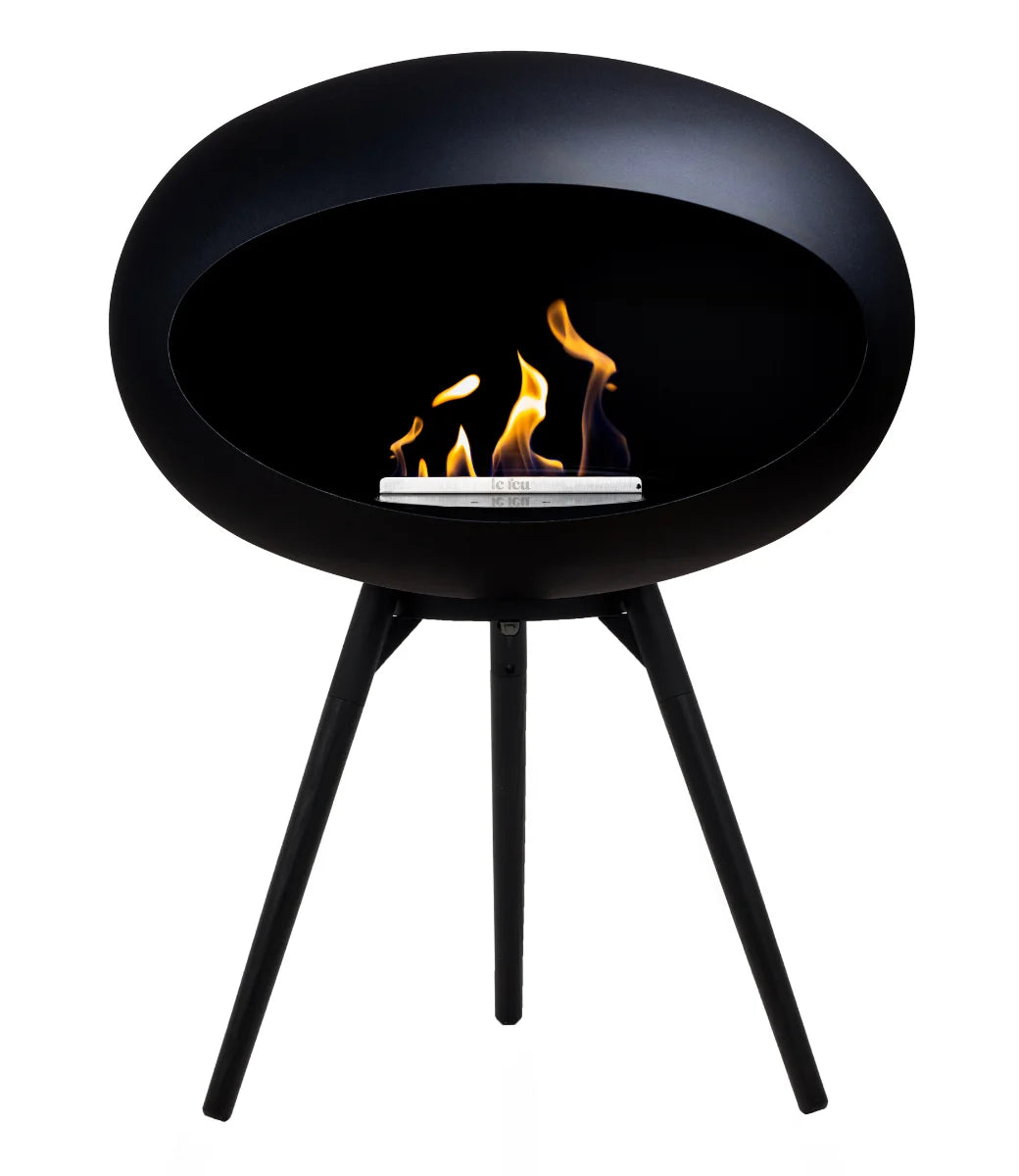 Le feu Bio ethanol haard Dome 625 - Black Ground Wood Low