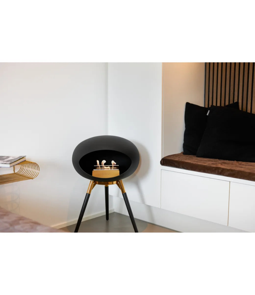 Le feu Bio ethanol haard - Black Ground Wood Low