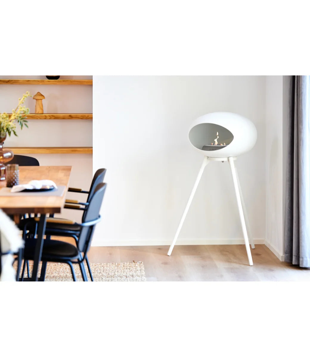 Le feu Bio ethanol haard - White Ground Wood High