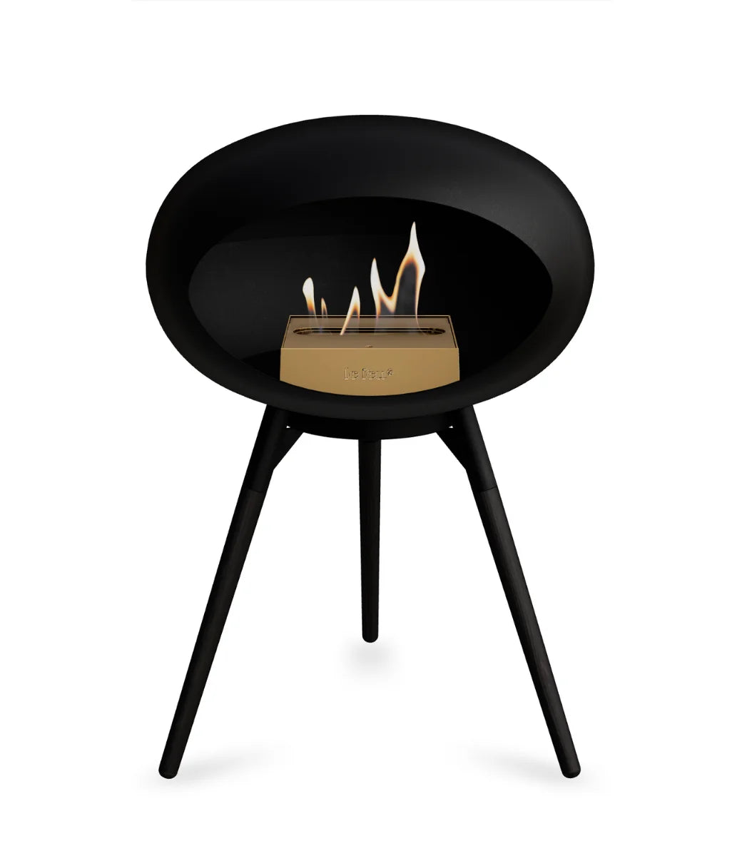 Le feu Bio ethanol haard - Black Ground Wood Low