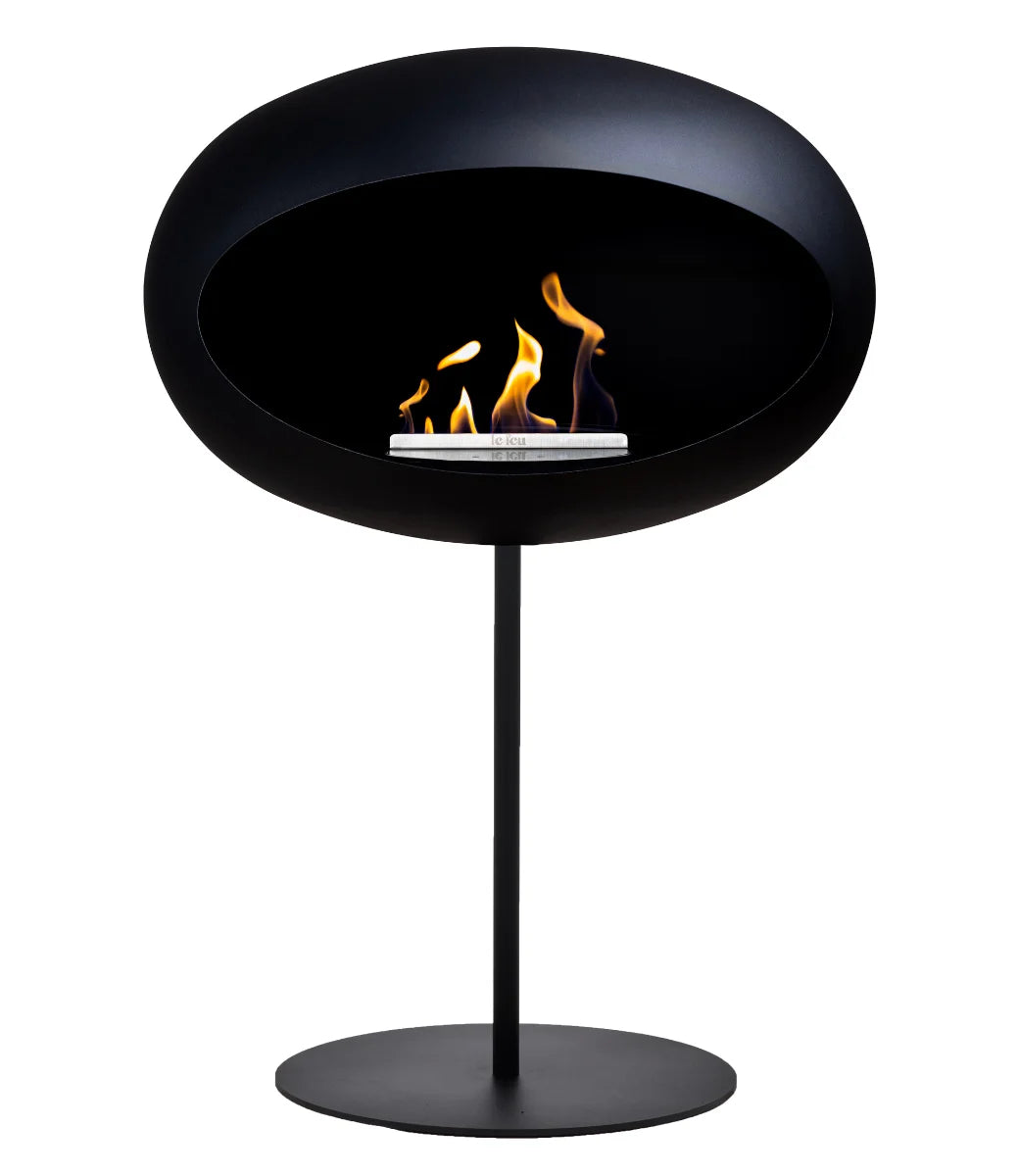 Le feu Bio ethanol haard Dome 625 - Black Ground Steel Low