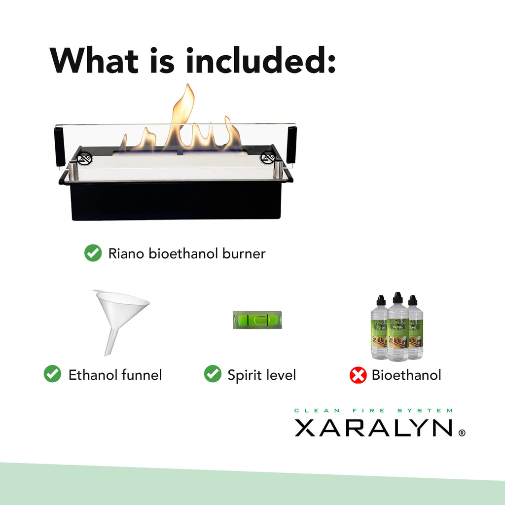 Xaralyn Elda foyer au bio-éthanol Blanc RAL9010