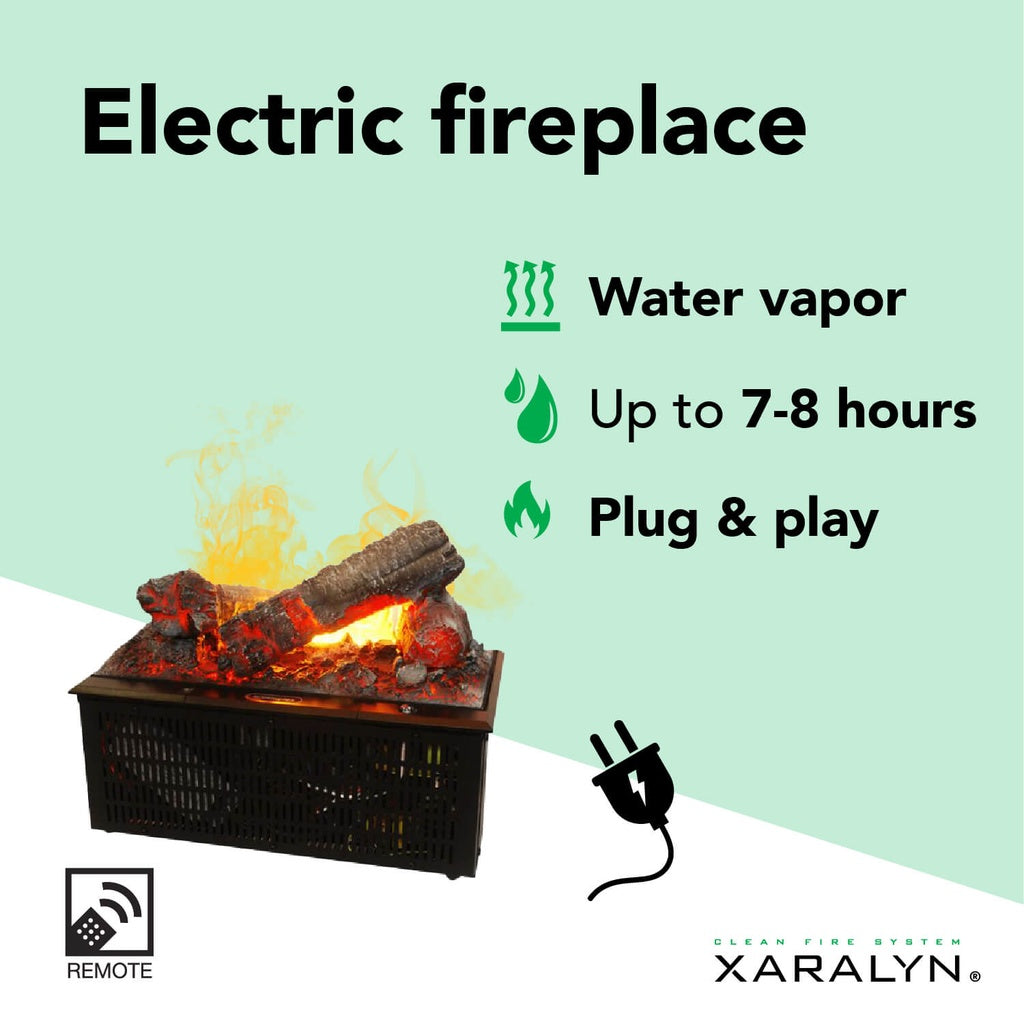 Meuble TV Xaralyn Elin avec cheminée électrique