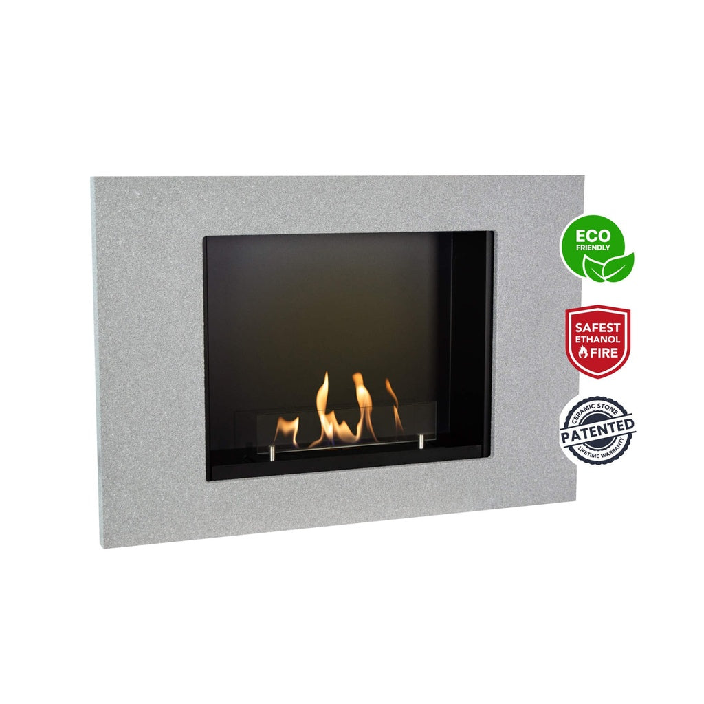 Cheminée murale bioéthanol Xaralyn Goya aspect béton