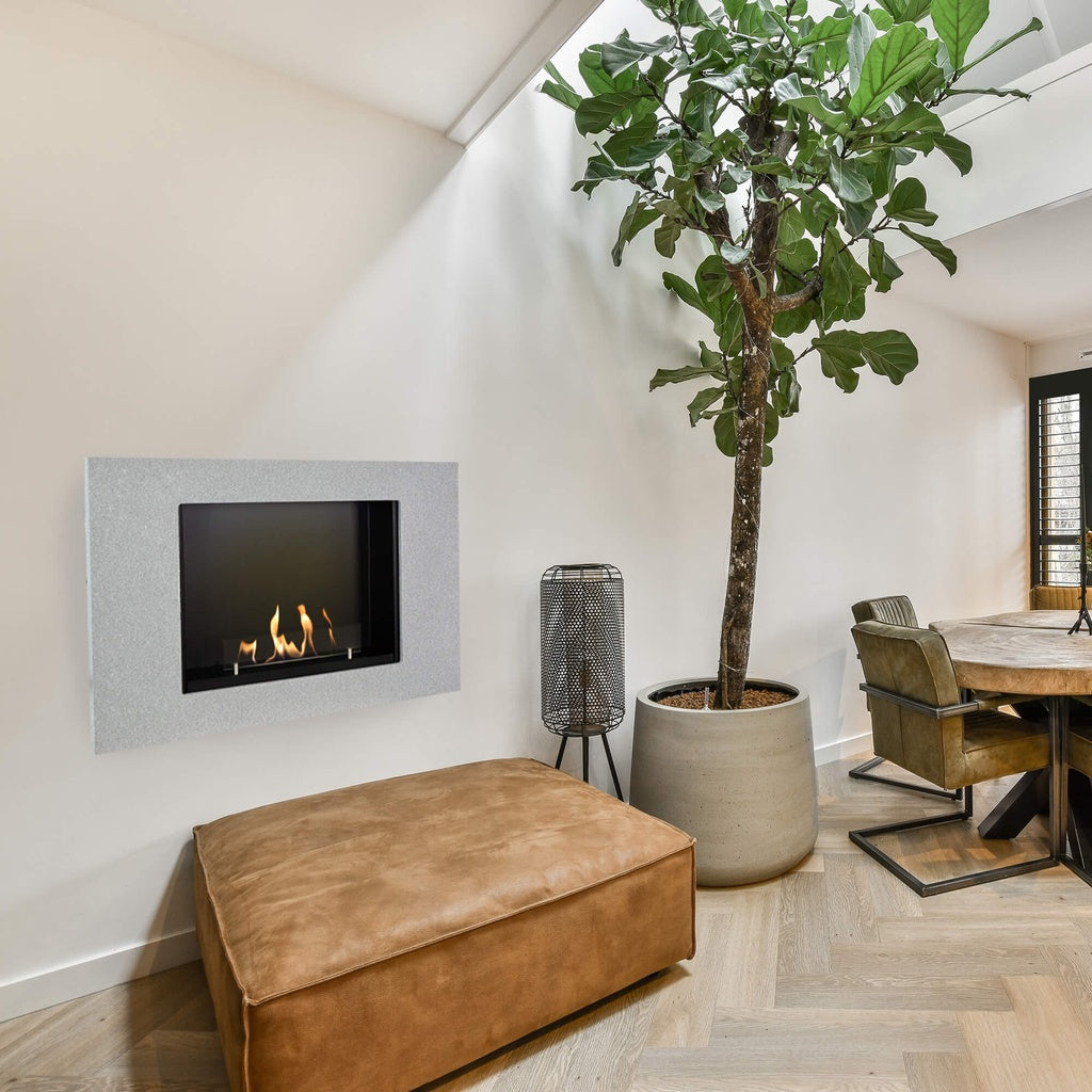 Cheminée murale bioéthanol Xaralyn Goya aspect béton