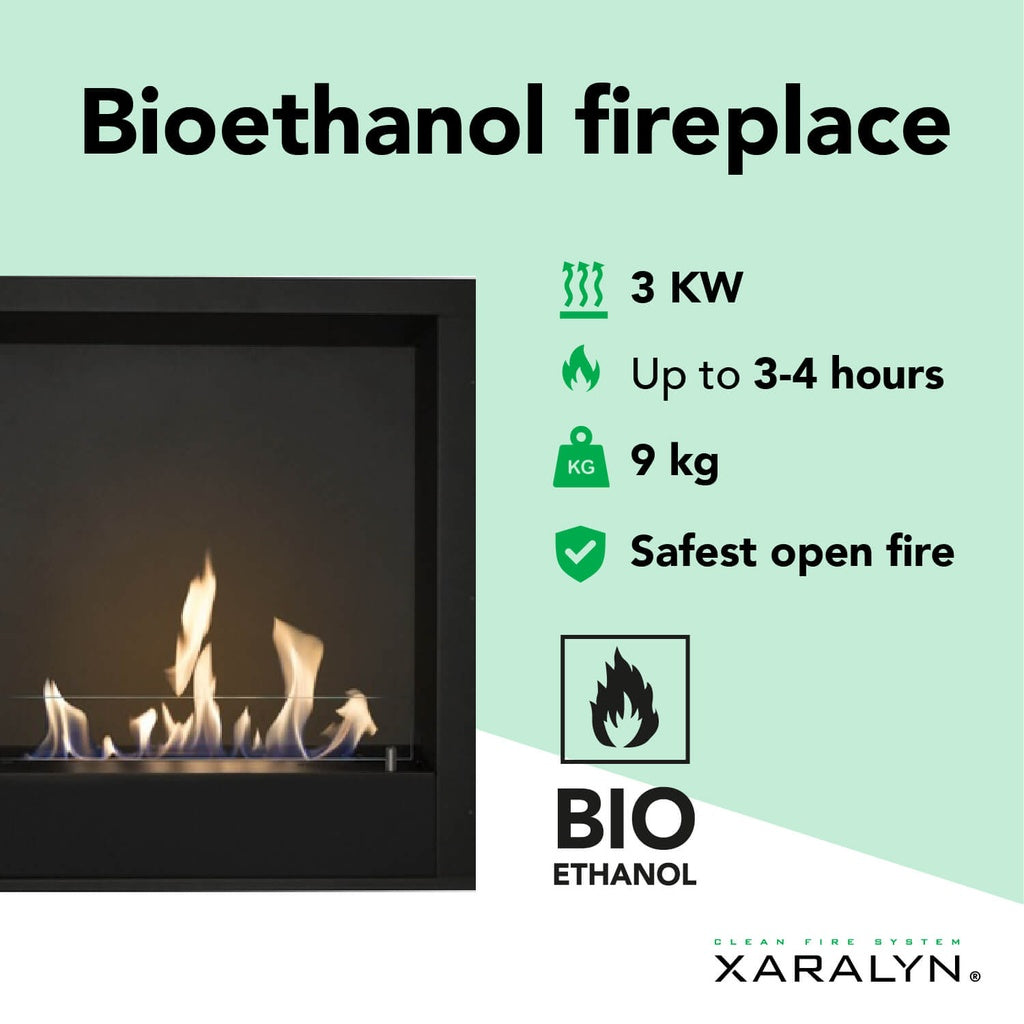 Cheminée bioéthanol encastrable Xaralyn L