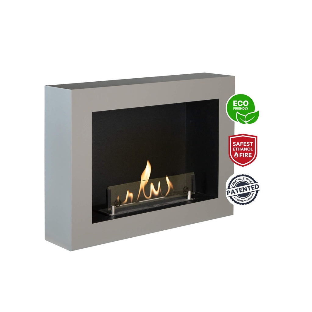 Xaralyn Serra foyer mural au bio-éthanol Gris