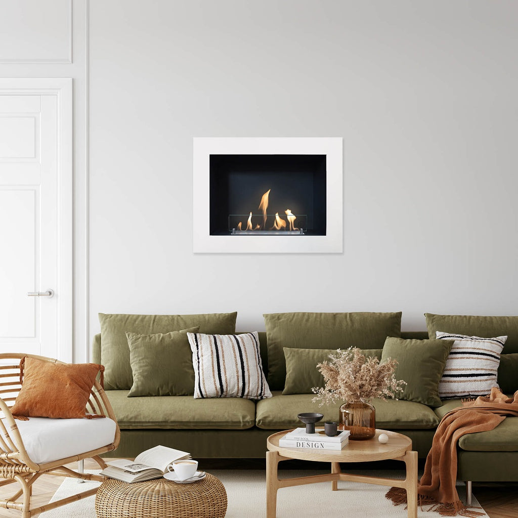 Xaralyn Serra foyer mural au bio-éthanol Blanc