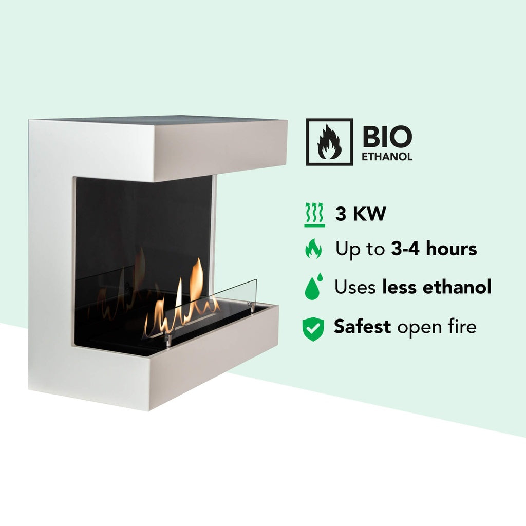 Cheminée murale bioéthanol Xaralyn Umbria