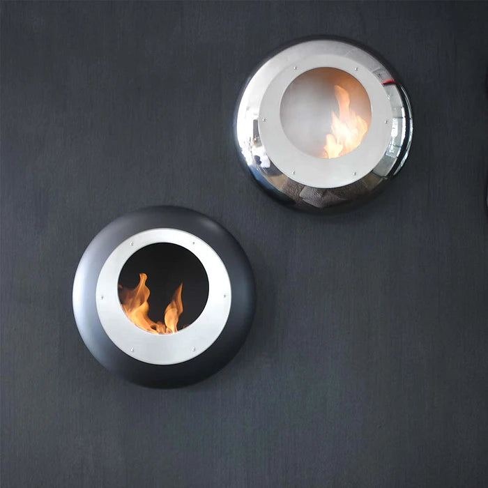 Cocoon Fires Vellum Wall Cheminée murale bioéthanol en acier inoxydable