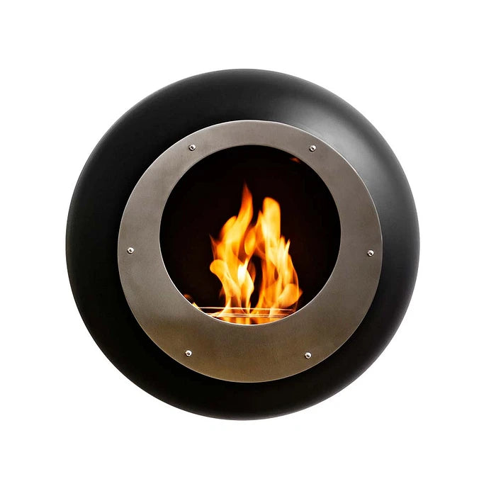 Cheminée murale bioéthanol Cocoon Fires Vellum Wall noire