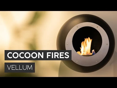 Cocoon Fires Vellum Wall Cheminée murale bioéthanol en acier inoxydable