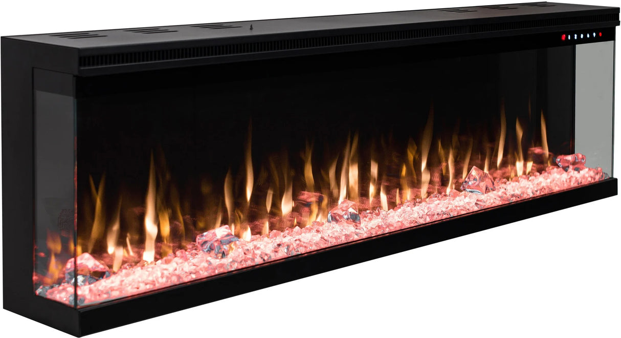 Cheminée électrique EVIQ 3D Platinum 100″ pouces – 254 cm