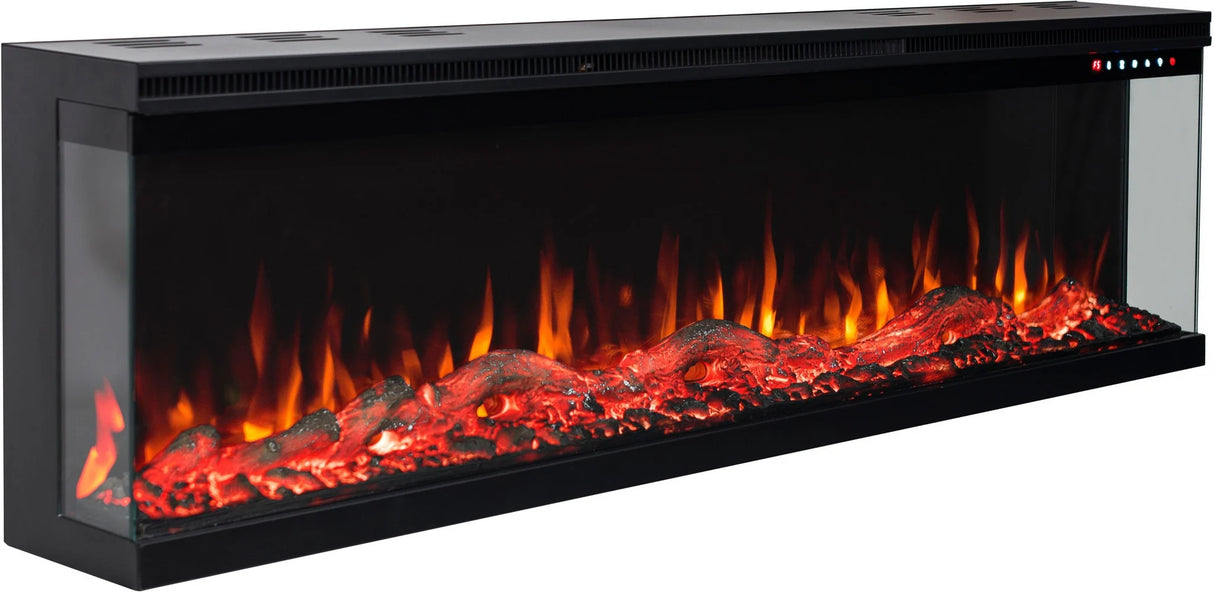 Cheminée électrique EVIQ 3D Platinum 100″ pouces – 254 cm