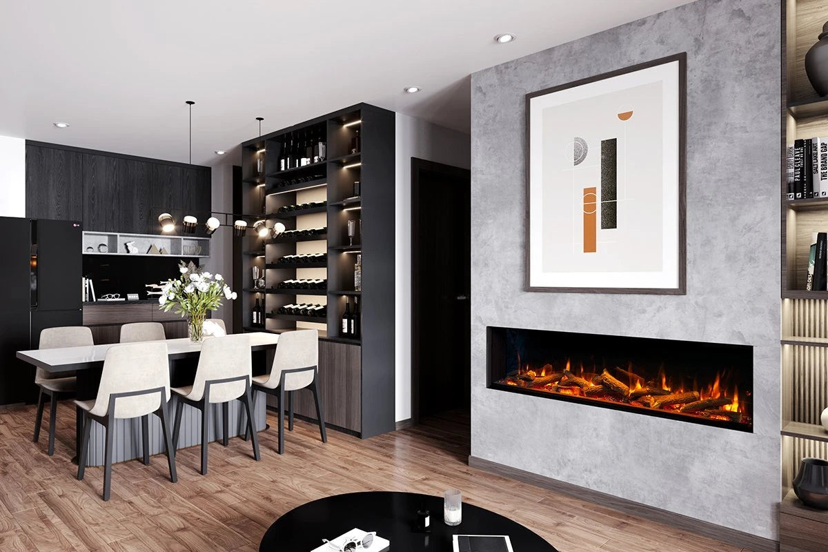 Cheminée encastrée Charlton & Jenrick i-1800e Deep 4D Ecoflame Smart App