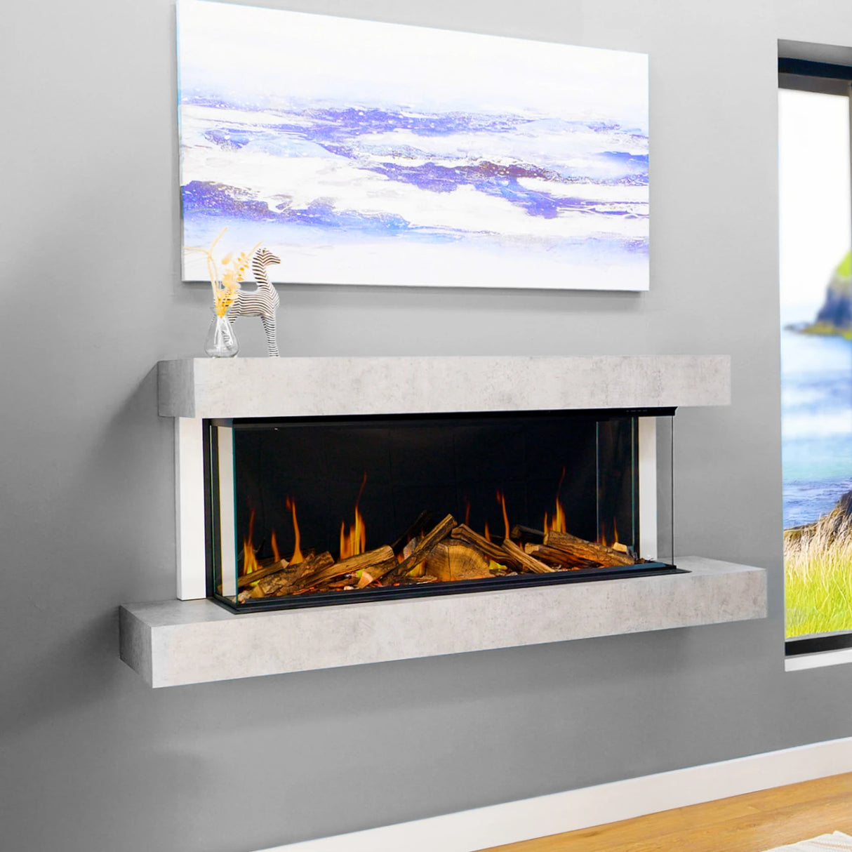 Cheminée électrique 3 faces Charlton & Jenrick Luminosa 110