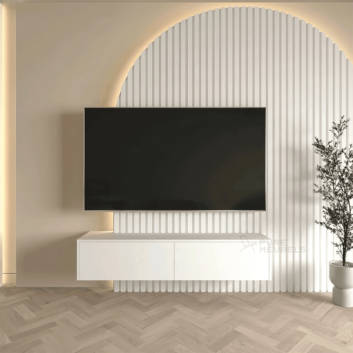 Madera TV-Meubel zwevend wit 150 cm