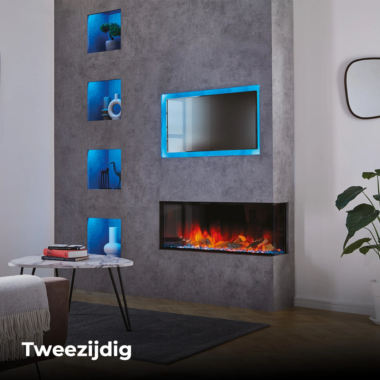 Charlton & Jenrick Polaris 1000 Elektrische haard 3-zijdig