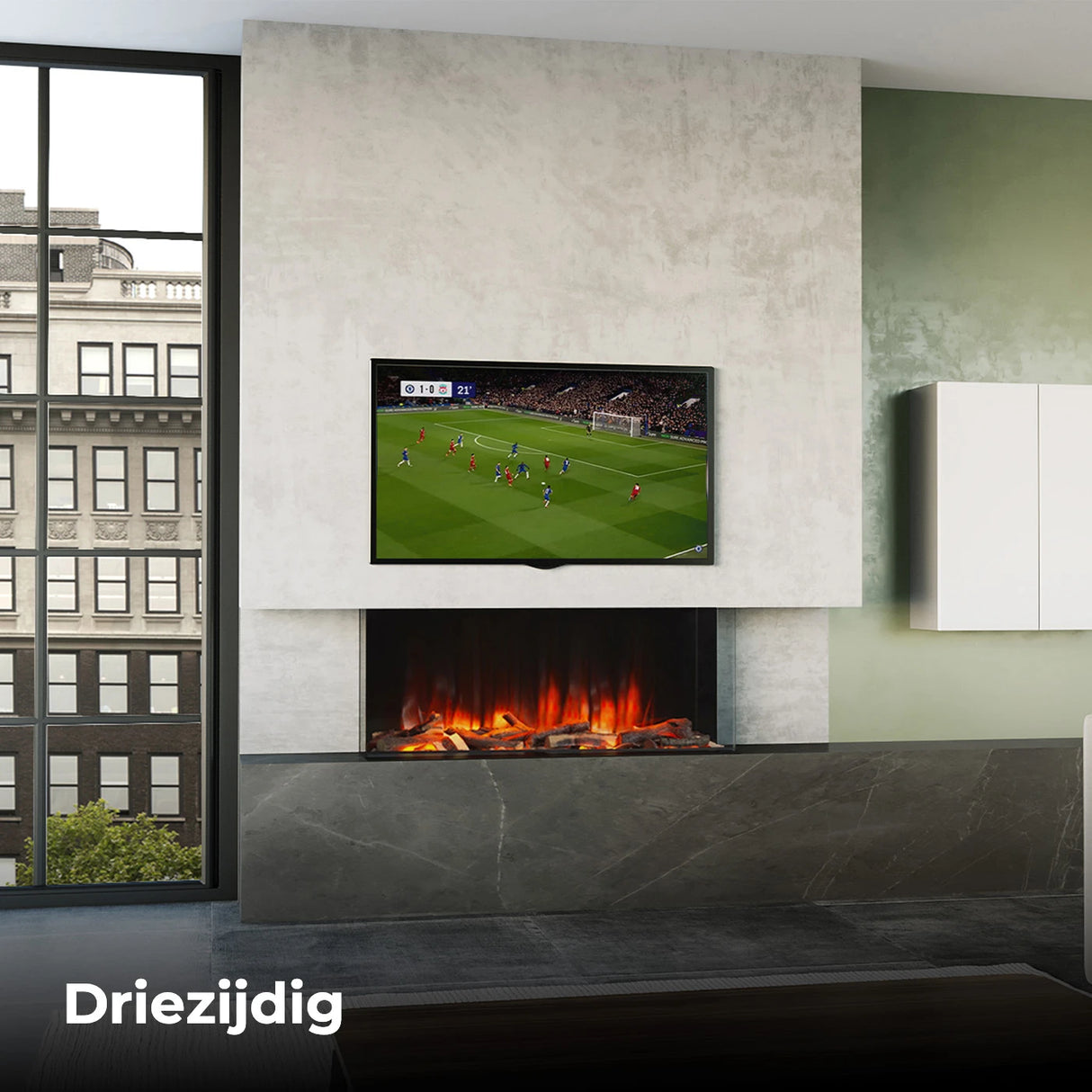 Charlton & Jenrick Polaris 1000 Elektrische haard 3-zijdig