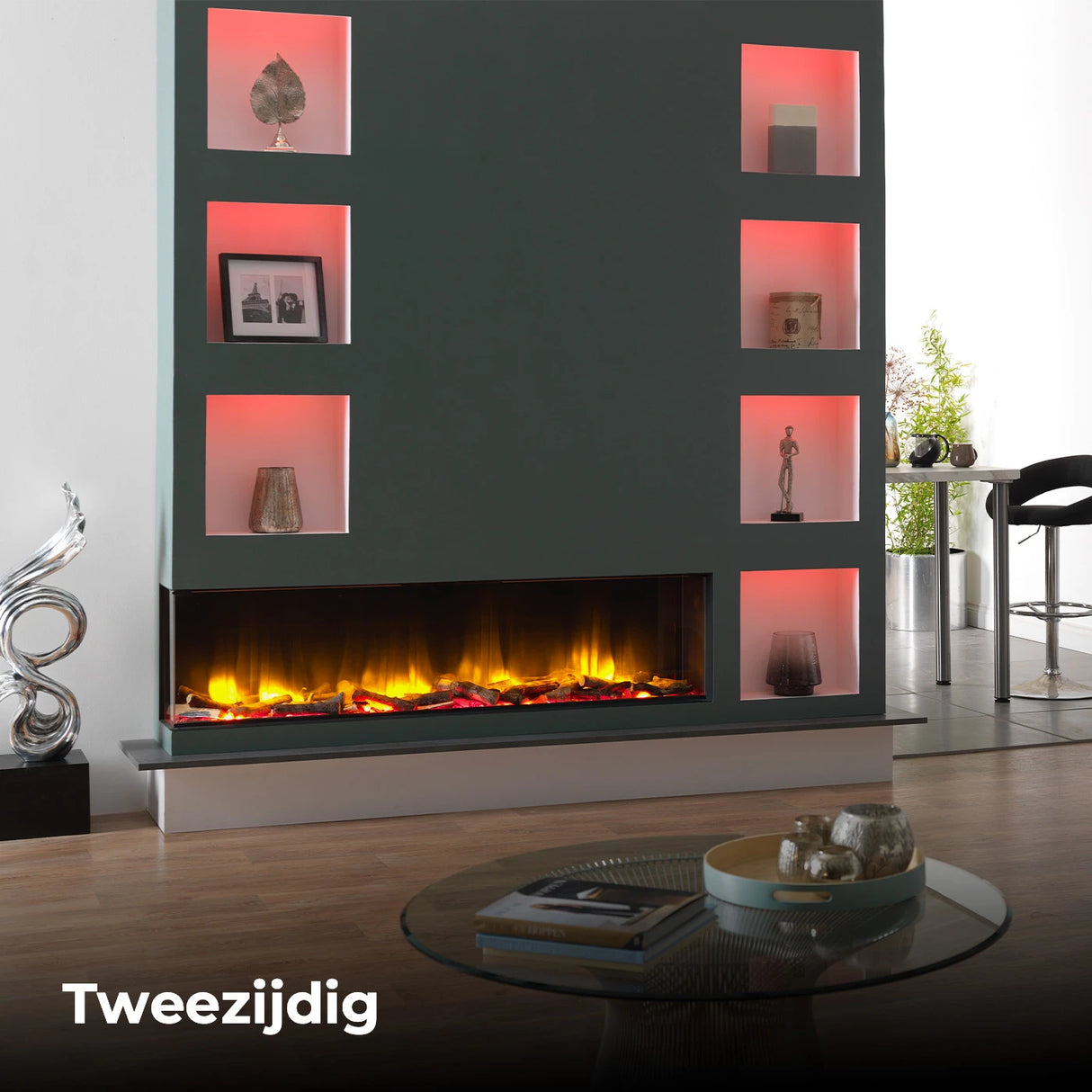 Charlton & Jenrick Polaris 1600 Elektrische haard 3-zijdig