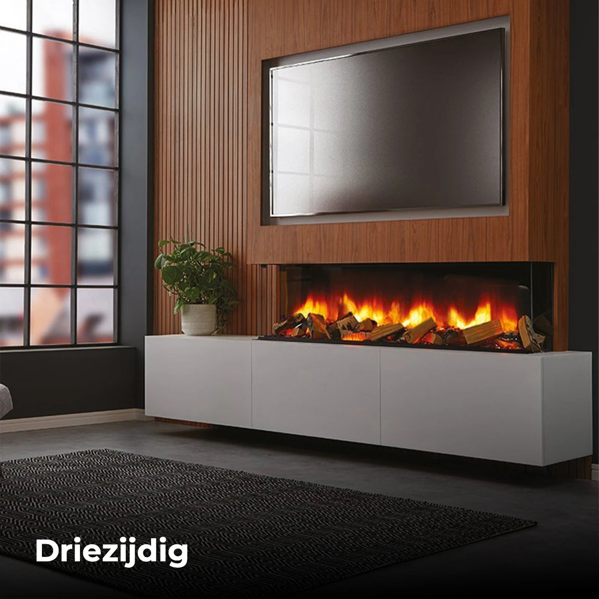 Charlton & Jenrick Polaris 1600 Elektrische haard 3-zijdig