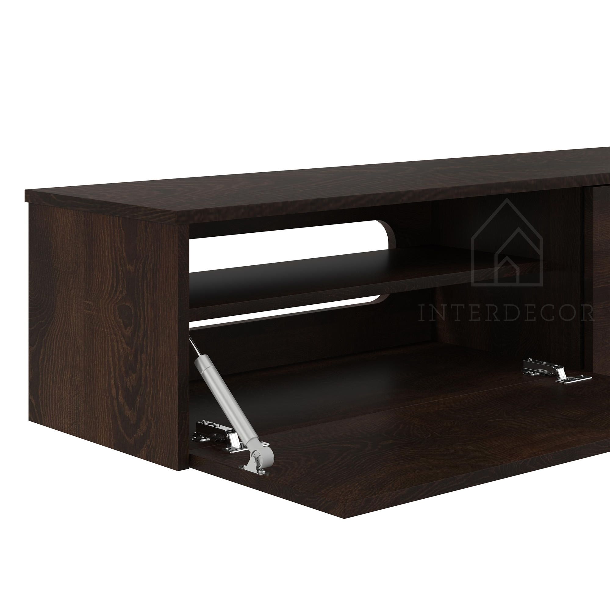 Meuble TV Madera en noyer flottant de la collection Elegance