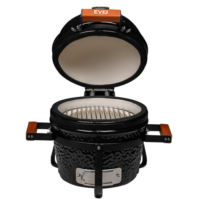EVIQ BBQ Kamado 13" Grillmaster Houtskoolbarbecue Keramisch Zwart