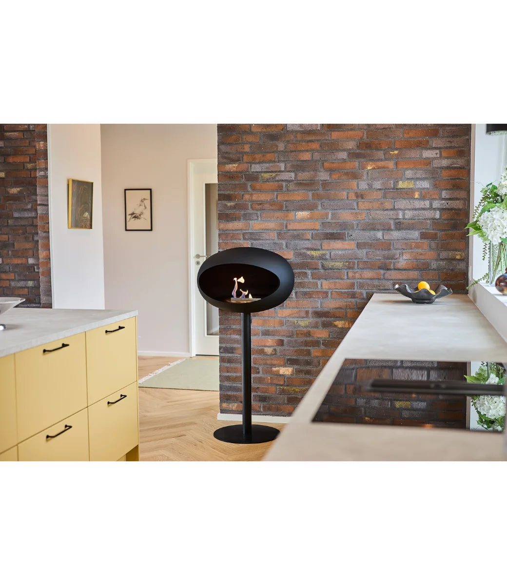 Le feu Bio ethanol haard Dome 625 - Black Ground Steel High