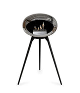 Le feu Bio ethanol haard - Chromed Silver Ground Wood High