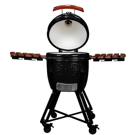 EVIQ BBQ Kamado 18" Grillmaster Houtskoolbarbecue Keramisch Zwart