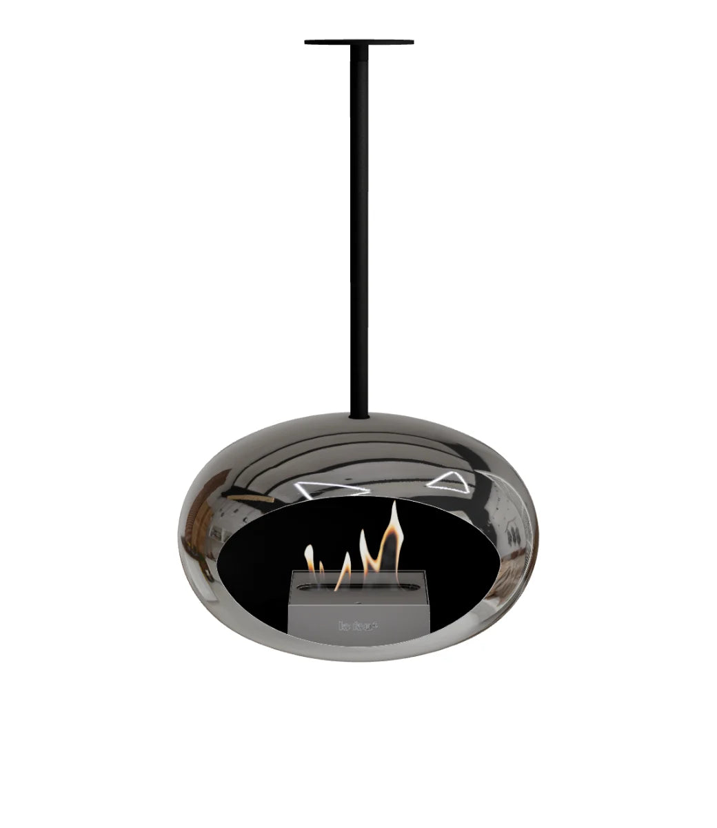 Le feu Bio ethanol haard - Chromed Silver Sky