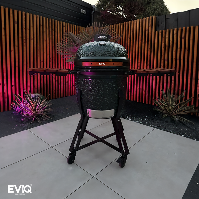 EVIQ BBQ Kamado 21" Grillmaster Houtskoolbarbecue Keramisch Zwart