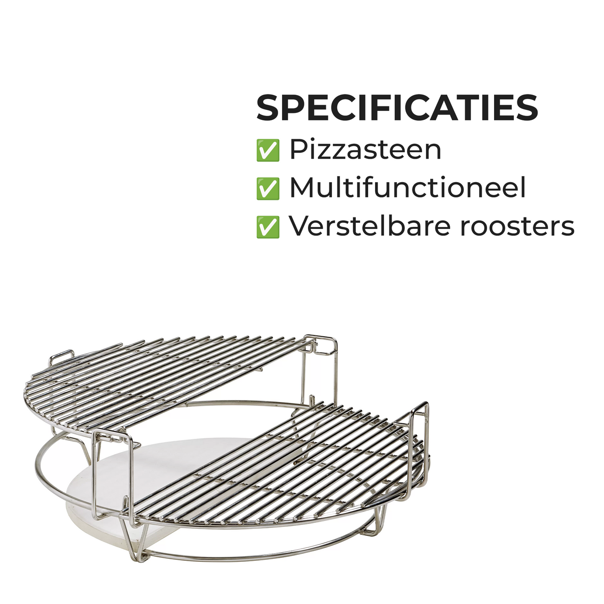 EVIQ - Kamado Multilevel cooking system - Verdeelsystem Large 21"