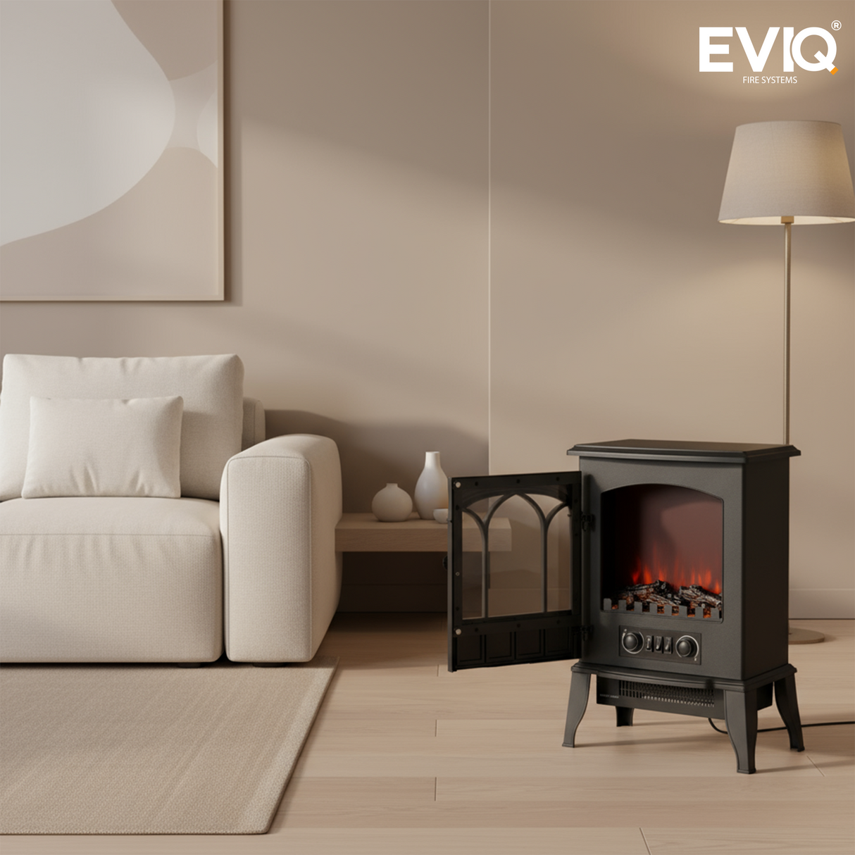 EVIQ Elektrische Sfeerhaard Vancouver - Vrijstaand