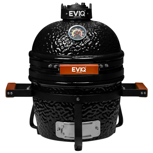 EVIQ BBQ Kamado 13" Grillmaster Houtskoolbarbecue Keramisch Zwart