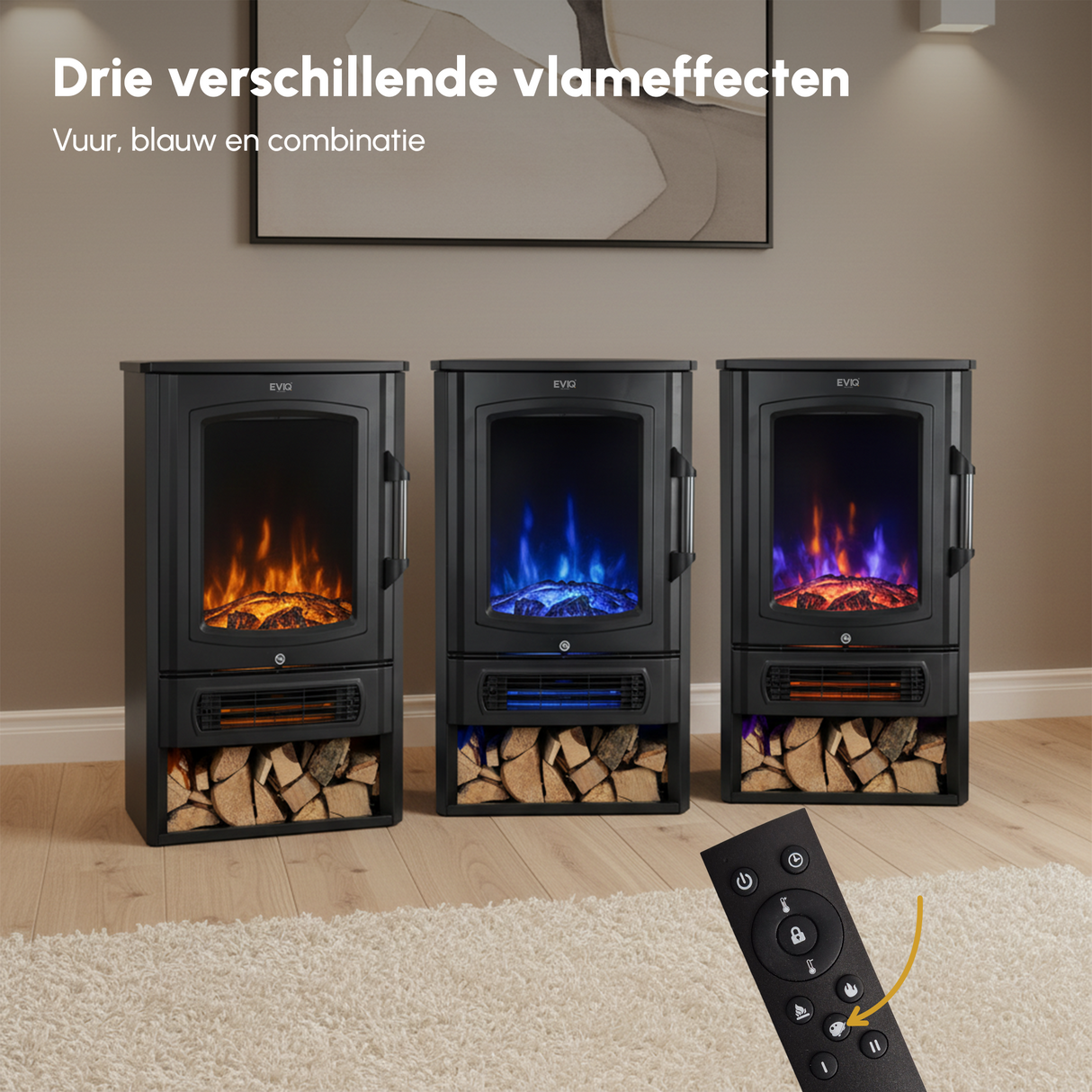 EVIQ Elektrische Sfeerhaard Toronto - Vrijstaand