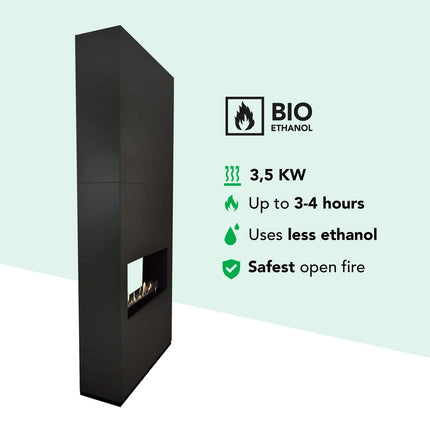 Xaralyn Ambiance bio-ethanol tunnelhaard Zwart
