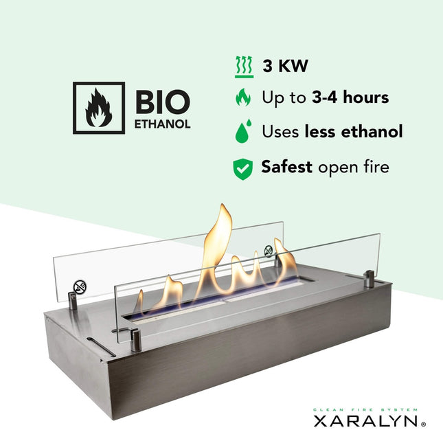 Xaralyn Bio-ethanol brander L Geborsteld RVS