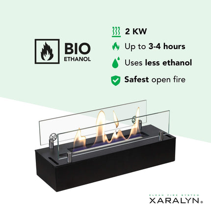 Xaralyn Bio-ethanol brander L Zwarte poedercoating