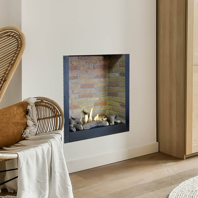 Xaralyn Inbouwunit L steendecor bio-ethanol haard