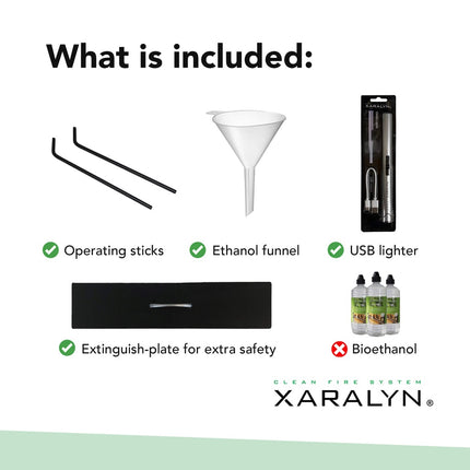 Xaralyn Inbouwunit L bio-ethanol haard