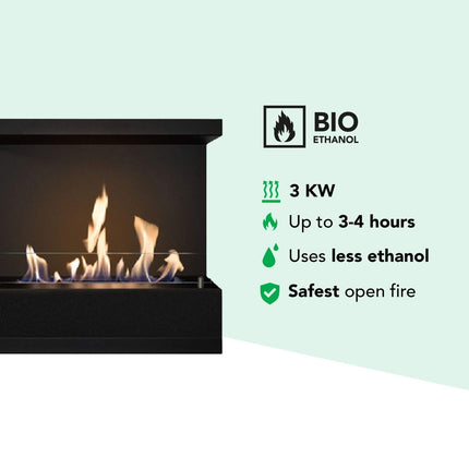 Xaralyn Inbouwunit L Panorama bio-ethanol haard