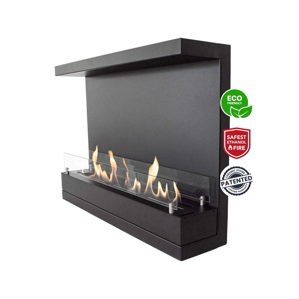 Cheminée bioéthanol panoramique XL encastrable Xaralyn