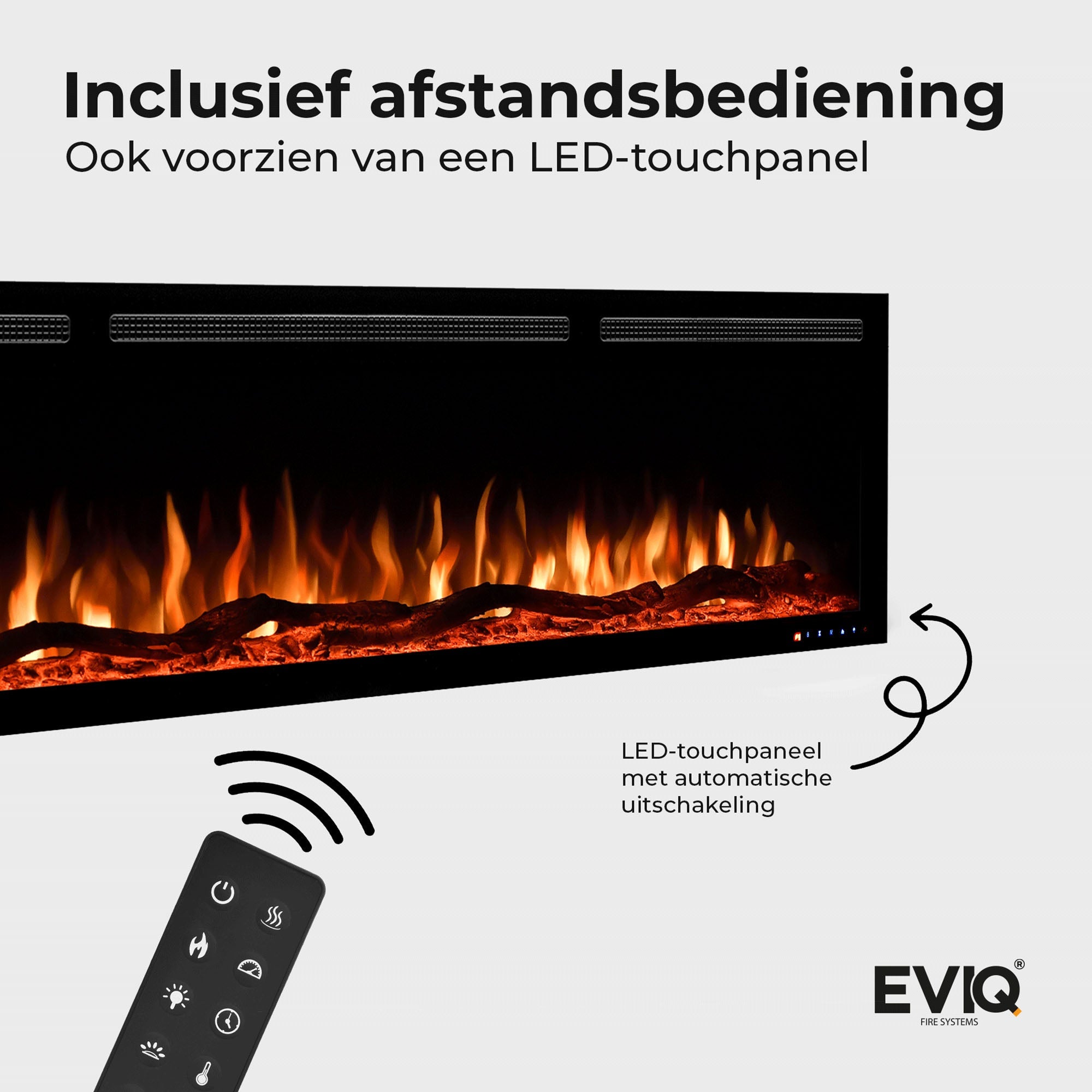 Cheminée électrique EVIQ Diamond 65″ pouces – 165 cm