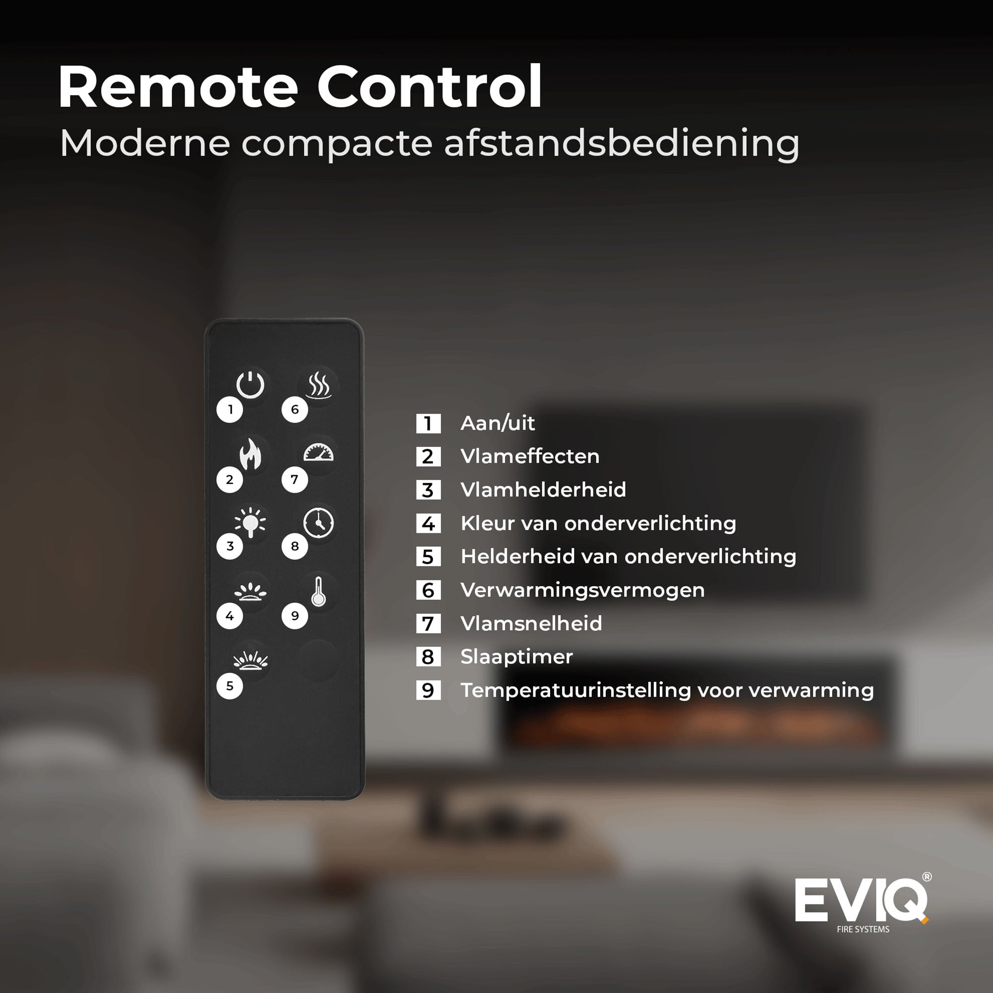 Cheminée électrique EVIQ Royal Paris 60″ pouces – 152 cm